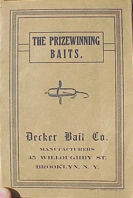 RARO / TEMPRANO ** DECKER BAIT CO.** CEBOS GANADORES DE PREMIOS ** 16 PG. CATÁLOGO Foto 1 de 4