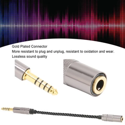Headphone Adapter Cable Gold Plated 4.4MM Balanced Male To 3.5MM Stereo Female - Image 1 of 4