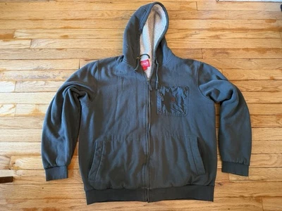 Coleman Hombre’s Sherpa Forrado Sudadera con Capucha Chaqueta Cremallera Completa Talla Grande Gorpcore Foto 1 de 4