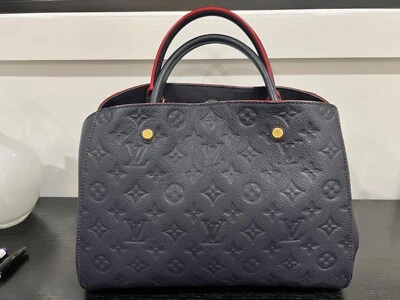 Bolso Louis Vuitton Montaigne MM Marine Rouge Foto 1 de 4