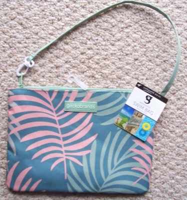 Bolso de Natación Geckobrands Traje de Baño Húmedo Bolso con Cremallera 8.5" x 12" Patrón Palm Frond Foto 1 de 4