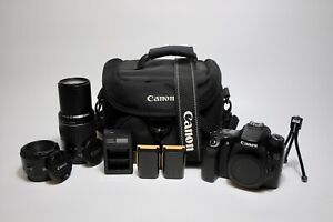 Canon EOS 70D DSLR Camera + Dual Lens Kit 50mm & 55-200mm Is II Usm. Superb Cond