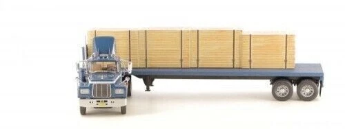 MACK B61 T AVEC SA SEMI-REMORQUE PLATEAU ET SON CHARGEMENT DE PLANCHES  1/43ème - Photo 1/1