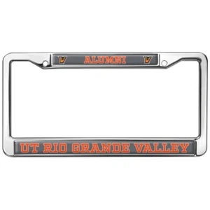 Texas Rio Grande Valley Alumni Logo Full Size Standard License Plate Metal Frame - Picture 1 of 7
