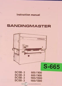 Sandingmaster SCSB2, 3, SCSB 600 y 1100, manual de piezas de instalación de instrucciones de lijadora - Imagen 1 de 2