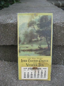 Werbekalender 1950 Lord Calvert Kaffee und Vesper Tee - Bild 1 von 3