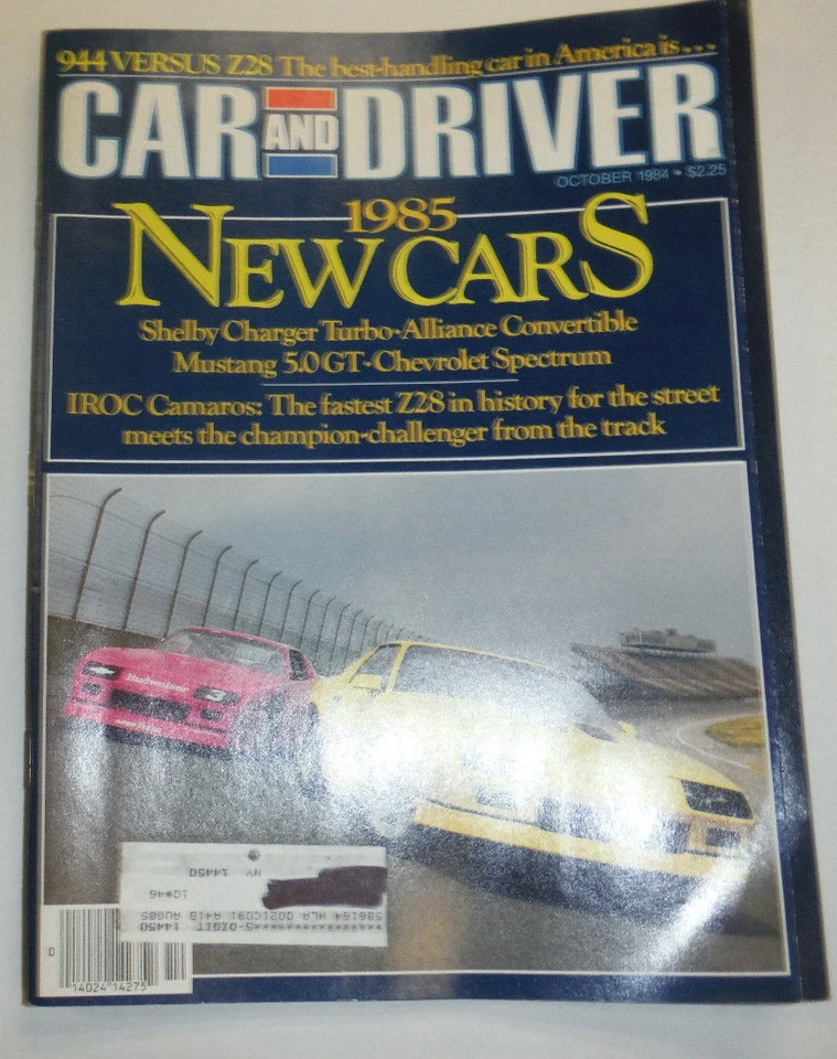 Car And Driver Magazine Shelby Charger Turbo October 1984 123014R2 - Image 1 of 1