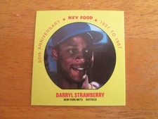 1987 Key Food SQUARE PROOF VERSION of MSA Disc - Darryl Strawberry #1 Mets