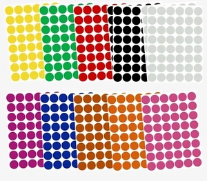 Color coding Labels ~ 3/4" 17 mm Round Dots Stickers Circle Map 960 Pack - Picture 1 of 8