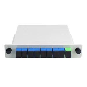 1x8 Fiber Optic Plc Splitter Box Cassette Card Inserting PLC Branching Module v - Afbeelding 1 van 13
