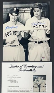 Johnny Pesky Bobby Doerr Signed 8x10 Photo PSA 10 Gem Mint Auto Red Sox LOA HOF - Picture 1 of 10
