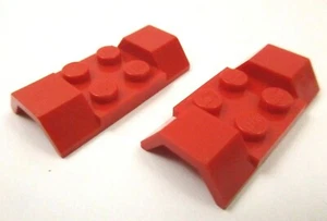 LEGO x2 Red Vehicle Mudguard 2x4 with Arch Smooth Réf 3787 - Imagen 1 de 1