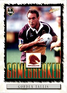 NRL Rugby League Select Classic Trade Gamebreaker Card GORDEN TALLIE BRONCOS - Picture 1 of 2