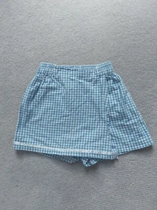 Girl's Check Cotton Skirt Shorts 100/50 - Picture 1 of 10