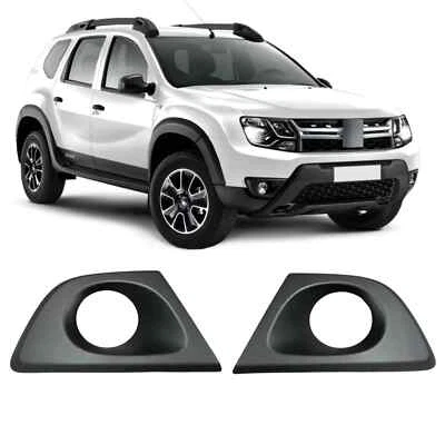 Juego de 1 parachoques delantero parrilla lateral marco antiniebla negro mate para Renault Duster 2013-2017 Foto 1 de 4