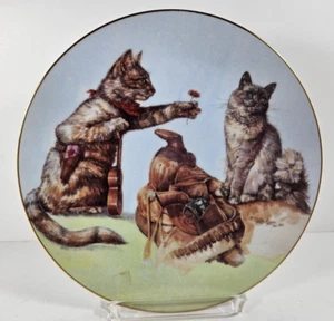 RARO Firmado/Fechado 1987 LE Alex Vosk "El Aniversario" Plato Gato, Nuevo IB con Certificado de Autenticidad - Imagen 1 de 7