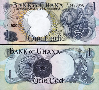 Ghana 1 Cedi 1971, UNC, P-10d - Image 1 of 3
