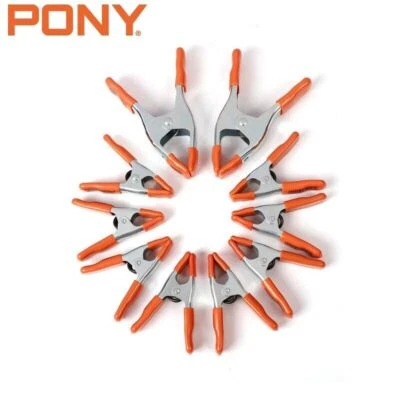 PONY 10PCS 6-inch&4-inch Metal Spring Clamps Set Heavy Duty 2" 1" Jaw opening - Image 1 of 4