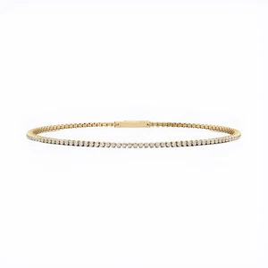 Diamond Bracelet Lab Created Round Cut 3 Carat 18K Yellow Gold Black Friday Sale - Picture 1 of 6