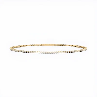 Diamond Bracelet Lab Created Round Cut 3 Carat 18K Yellow Gold Black Friday Sale - Image 1 of 4