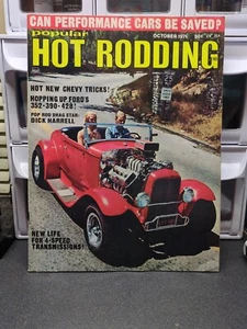Popular Hot Rodding Magazine Back Issue Vintage October 1971 Dick Harrel Rod - Bild 1 von 4