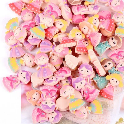 20 pcs Flatback Resin Pretty Girls Embellishments Princesses Craft Decors 2-3cm - Image 1 of 4