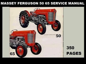 MASSEY FERGUSON 50 & 65 TRACTOR REPAIR SERVICE 350pg w/ MF65 Repair & Rebuilding - Picture 1 of 5