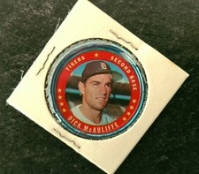 1971 TOPPS COINS #10  Dick McAuliffe  DETROIT TIGERS  EX-MINT  A