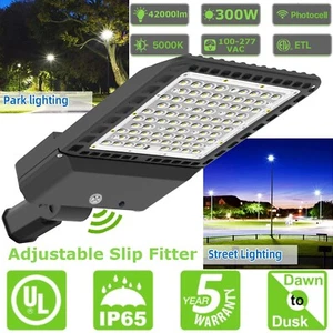 300W LED Street Lights Shoebox Pole Lights, IP65 Waterproof 42000LM Super Bright - Picture 1 of 11