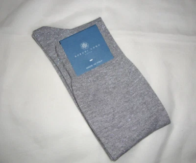 CALZE LUNGHE UOMO BORGHI UOMO GRIGIO METALLIZZATO ARGENTO  43-46 - Immagine 1 di 4