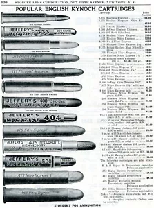 1950 Druckanzeige englischer Kynoch Munitionskartuschen Jeffery's Nitro Rigby - Bild 1 von 2