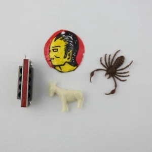 Vintage Cracker Jack Kaugummipreis Miniatur Lot Mini Mundharmonika Donkey Bug - Bild 1 von 4
