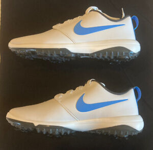 New Nike Roshe G Tour Men's Golf Shoes Size 9 AR5580-105 White/Carolina Blue