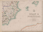 SPAIN SE. Alicante Valencia Murcia Albacete Ibiza Majorca. WELLER 1863 old map