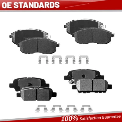 Juego de pastillas de freno delanteras traseras cerámicas para Nissan Juke 2011 2012 2013 con herrajes Foto 1 de 4