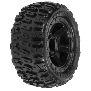 Pro-Line Pre-Mounted Trencher Desperado Wheels 1/16 E-Revo Black PRO119411 - Picture 1 of 5