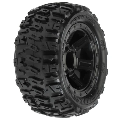 Pro-Line Pre-Mounted Trencher Desperado Wheels 1/16 E-Revo Black PRO119411 - Image 1 of 4