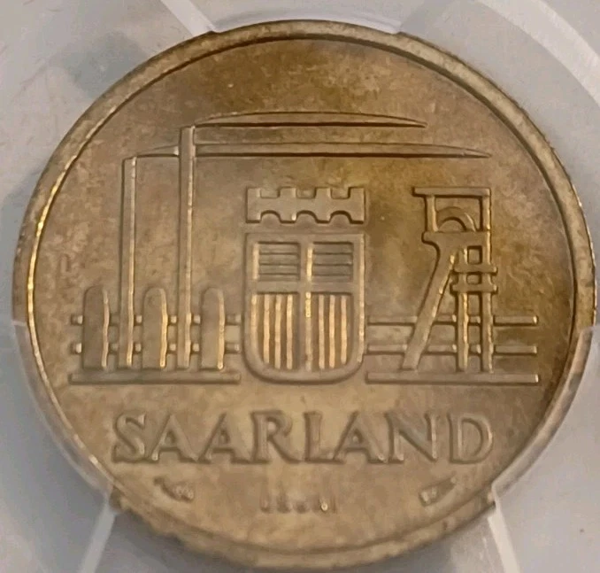 Saarland 1954 PCGS SP65  KM-E5 Essai  50 Franken PROOF - Image 1 of 3
