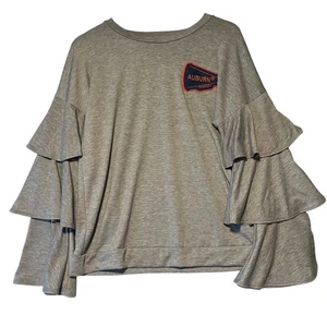 Auburn Kickoff Couture Damen S Pullover Sweatshirt Rüschenärmel Collegiate - Bild 1 von 7