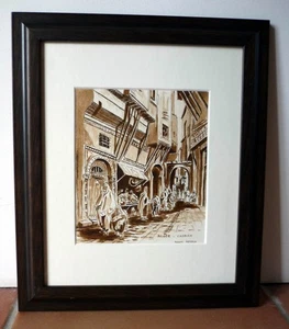 Aquarelle orientaliste – Alger – Casbah - XXe - Photo 1/4