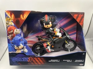 Sonic The Hedgehog 3 Movie Shadow 5" and Motorcycle MOTORRAD Toy JAKKS PACIFIC - Picture 1 of 2