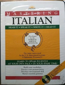 Mastering Italian: 15 Compact Discs and Book Foreign Service Language Institute - Picture 1 of 4