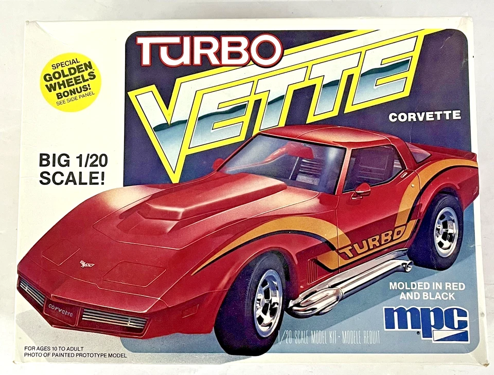 MPC Turbo Vette Corvette Car Model Kit Vintage Big 1:20 Scale 1979 - Image 1 of 4