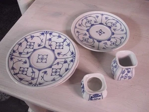 5 Einzelteile / Indisch Blau Porzellan - Bild 1 von 8