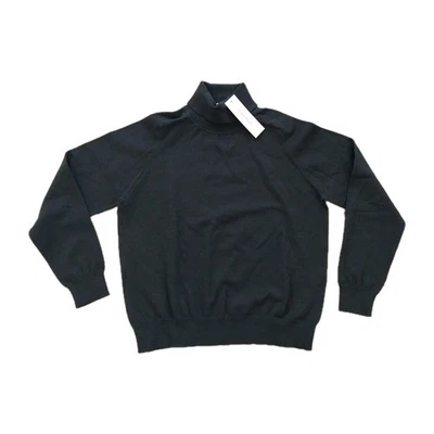 Suéter Pullover Calvin Klein Para Mujer L Negro Algodón Cuello Alto Mangas Largas Nuevo con Etiquetas Foto 1 de 4