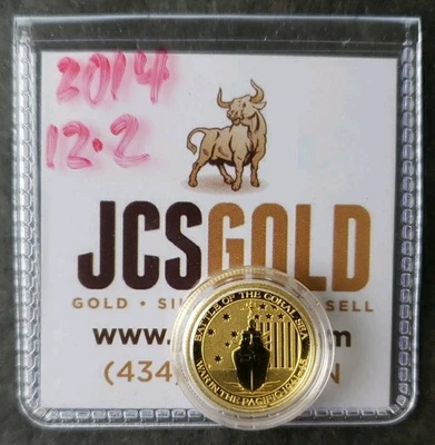 2014 P Australia $15 1/10oz Gold War in the Pacific Coin in Capsule - Image 1 of 3