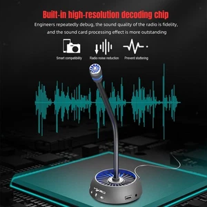 Microphone vocal de bureau Rede USB micro filaire PC ordinateur portable ordinateur portable - Photo 1/7