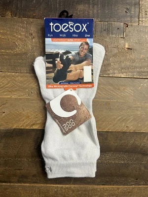 Calcetines ToeSox Ultra Sport Tobillo Puntera M Blanco Cocona Tech Correr Caminata Nuevos Foto 1 de 2