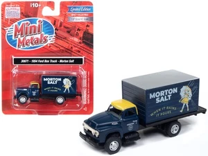 1954 Ford Box Truck Dark Blue with Yellow Top 1/87 (HO) Scale Model Car - Picture 1 of 2