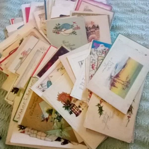 Lote de 140 postales vintage de Navidad y Año Nuevo de principios de 1900 - Imagen 1 de 17